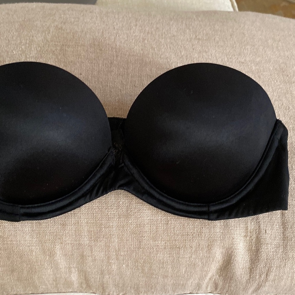 Victoria Secret multi way bra 32A 32 a black strapless pre-owned padded